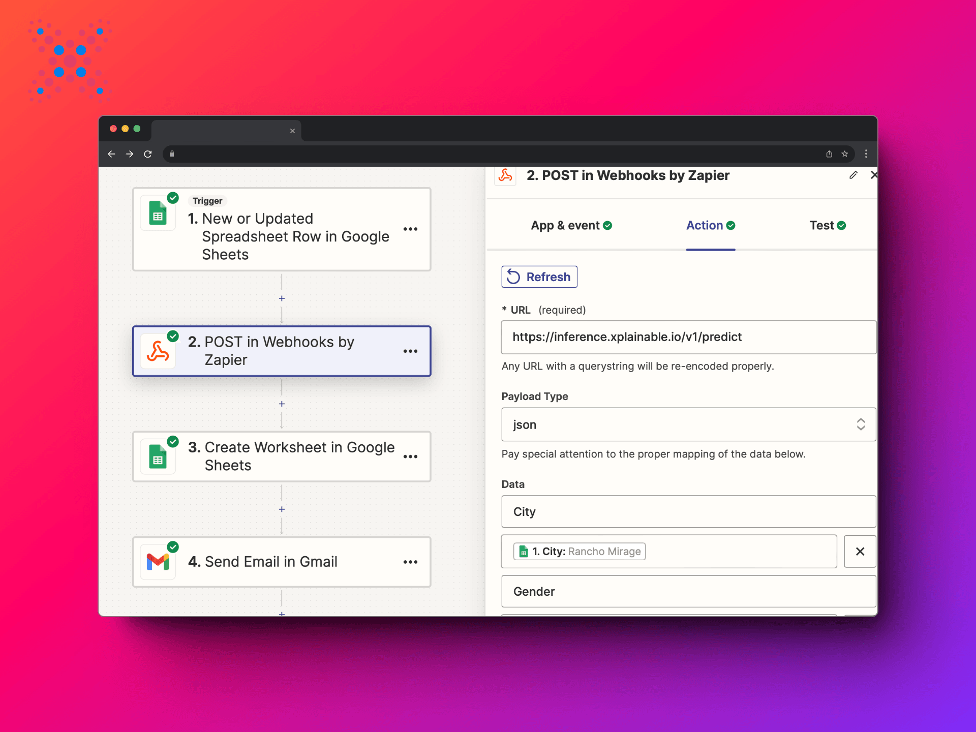 Making Predictions using a Zapier Integration